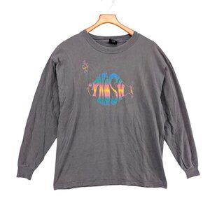 Vtg Phish Fall Tour 1995 Concert Tee Unisex Grey Long Sleeve Heavyweight Size XL